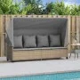 Liege mit Verdeck und beigen synthetischen Rattankissen von , Liegen - Ref: Foro24-368356, Preis: 264,41 €, Rabatt: %