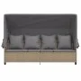 Sun lounger with hood and beige synthetic rattan cushions by , Loungers - Ref: Foro24-368356, Price: 264,41 €, Discount: %