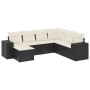 7-teiliges Garten-Essset und schwarze Kissen aus synthetischem Rattan von , Gartensets - Ref: Foro24-3255233, Preis: 435,66 €...