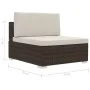 3-piece garden sofa set and brown synthetic rattan cushions by vidaXL, Garden sets - Ref: Foro24-47265, Price: 286,70 €, Disc...