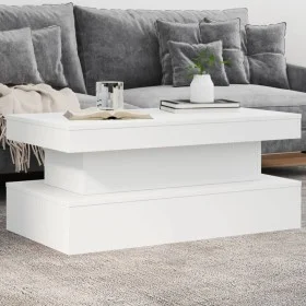 Coffee table with white LED lights 90x50x40 cm by , Coffee table - Ref: Foro24-839847, Price: 85,06 €, Discount: %