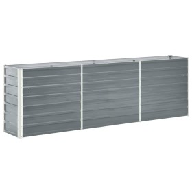 Raised garden bed gray galvanized steel 240x40x77 cm by vidaXL, Pots and planters - Ref: Foro24-47040, Price: 69,93 €, Discou...
