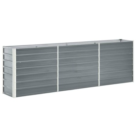 Hochbeet aus grau verzinktem Stahl, 240 x 40 x 77 cm von vidaXL, Töpfe und Pflanzgefäße - Ref: Foro24-47040, Preis: 65,40 €, ...