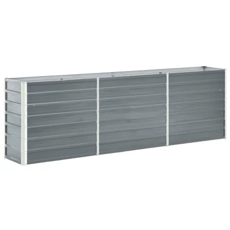 Hochbeet aus grau verzinktem Stahl, 240 x 40 x 77 cm von vidaXL, Töpfe und Pflanzgefäße - Ref: Foro24-47040, Preis: 73,94 €, ...