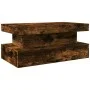 Coffee table with LED lights smoked oak 90x50x40 cm by , Coffee table - Ref: Foro24-839851, Price: 95,89 €, Discount: %