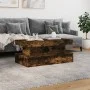 Coffee table with LED lights smoked oak 90x50x40 cm by , Coffee table - Ref: Foro24-839851, Price: 95,89 €, Discount: %