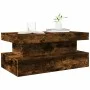 Coffee table with LED lights smoked oak 90x50x40 cm by , Coffee table - Ref: Foro24-839851, Price: 95,89 €, Discount: %