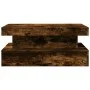 Coffee table with LED lights smoked oak 90x50x40 cm by , Coffee table - Ref: Foro24-839851, Price: 95,89 €, Discount: %