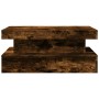 Mesa de centro con luces LED roble ahumado 90x50x40 cm de , Mesas de centro - Ref: Foro24-839851, Precio: 69,41 €, Descuento: %