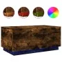 Coffee table with LED lights smoked oak 90x50x40 cm by , Coffee table - Ref: Foro24-839879, Price: 65,55 €, Discount: %