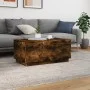 Coffee table with LED lights smoked oak 90x50x40 cm by , Coffee table - Ref: Foro24-839879, Price: 65,55 €, Discount: %