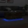 Coffee table with LED lights smoked oak 90x50x40 cm by , Coffee table - Ref: Foro24-839879, Price: 65,55 €, Discount: %