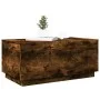 Mesa de centro con luces LED roble ahumado 90x50x40 cm de , Mesas de centro - Ref: Foro24-839879, Precio: 65,45 €, Descuento: %