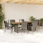 Garden dining set 7 pieces and gray synthetic rattan cushions by , Garden sets - Ref: Foro24-3213500, Price: 583,58 €, Discou...