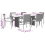 Garten-Essgruppe 7-teilig und graue synthetische Rattankissen von , Gartensets - Ref: Foro24-3213500, Preis: 579,35 €, Rabatt: %