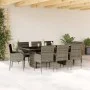 Set comedor jardín 9 pzas y cojines ratán sintético gris de , Conjuntos de jardín - Ref: Foro24-3213509, Precio: 613,30 €, De...