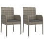 Garten-Essgruppe 9-teilig und graue synthetische Rattankissen von , Gartensets - Ref: Foro24-3213509, Preis: 608,28 €, Rabatt: %