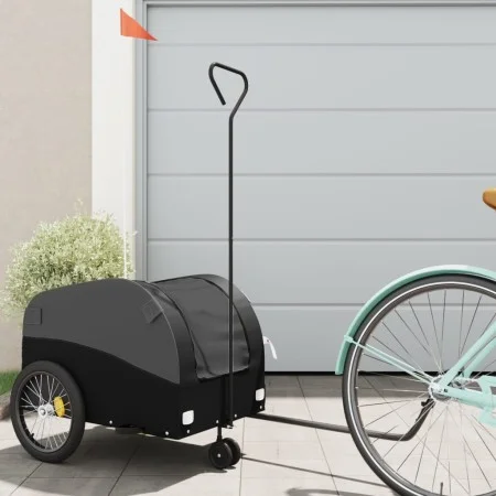 Remolque para bicicleta hierro negro 30 kg de , Remolques para bicicletas - Ref: Foro24-94143, Precio: 86,83 €, Descuento: %