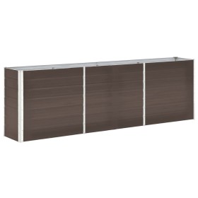 Braunes Gartenbett aus verzinktem Stahl, 240 x 40 x 77 cm von vidaXL, Töpfe und Pflanzgefäße - Ref: Foro24-47042, Preis: 76,0...