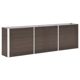Braunes Gartenbett aus verzinktem Stahl, 240 x 40 x 77 cm von vidaXL, Töpfe und Pflanzgefäße - Ref: Foro24-47042, Preis: 71,4...