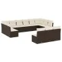 Garden sofa set with cushions 13 pieces brown PE rattan by , Garden sets - Ref: Foro24-3218393, Price: 812,29 €, Discount: %