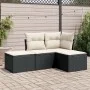 4-piece garden sofa set with black synthetic rattan cushions by , Garden sets - Ref: Foro24-3249315, Price: 226,21 €, Discoun...