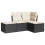 4-piece garden sofa set with black synthetic rattan cushions by , Garden sets - Ref: Foro24-3249315, Price: 224,81 €, Discoun...