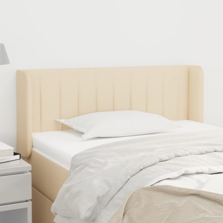 Cabecero de tela color crema 103x16x78/88 cm en Cabeceros y pies de cama | Comprar online en Foro24