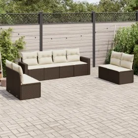 8-piece garden sofa set and brown synthetic rattan cushions by , Garden sets - Ref: Foro24-3218843, Price: 507,04 €, Discount: %