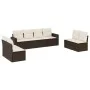 8-piece garden sofa set and brown synthetic rattan cushions by , Garden sets - Ref: Foro24-3218843, Price: 507,04 €, Discount: %