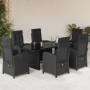 7-piece garden dining set and black synthetic rattan cushions by , Garden sets - Ref: Foro24-3212488, Price: 829,31 €, Discou...