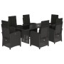 7-piece garden dining set and black synthetic rattan cushions by , Garden sets - Ref: Foro24-3212488, Price: 829,31 €, Discou...