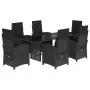 7-piece garden dining set and black synthetic rattan cushions by , Garden sets - Ref: Foro24-3212488, Price: 913,50 €, Discou...