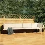 4-teilige Gartensofagarnitur und braune synthetische Rattankissen von vidaXL, Gartensets - Ref: Foro24-47269, Preis: 342,89 €...
