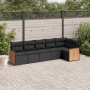 6-teilige Gartensofagarnitur und schwarze synthetische Rattankissen von , Gartensets - Ref: Foro24-3260067, Preis: 397,92 €, ...