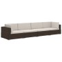4-piece garden sofa set and brown synthetic rattan cushions by vidaXL, Garden sets - Ref: Foro24-47269, Price: 346,96 €, Disc...