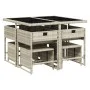 Garten-Essgruppe 9-teilig mit hellgrauen synthetischen Rattankissen von , Gartensets - Ref: Foro24-3211319, Preis: 412,08 €, ...
