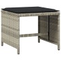 Garden dining set 9 pieces with light gray synthetic rattan cushions by , Garden sets - Ref: Foro24-3211319, Price: 373,31 €,...