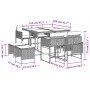 Garden dining set 9 pieces with light gray synthetic rattan cushions by , Garden sets - Ref: Foro24-3211319, Price: 373,31 €,...