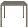Gartentisch Glasoberfläche PE Rattan grau 150x90x75 cm von , Gartentische - Ref: Foro24-365532, Preis: 162,96 €, Rabatt: %