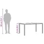 Gartentisch Glasoberfläche PE Rattan grau 150x90x75 cm von , Gartentische - Ref: Foro24-365532, Preis: 162,96 €, Rabatt: %