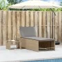 Tumbonas con mesita 2 unidades ratán sintético beige de , Tumbonas - Ref: Foro24-368425, Precio: 182,96 €, Descuento: %