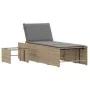 Tumbonas con mesita 2 unidades ratán sintético beige de , Tumbonas - Ref: Foro24-368425, Precio: 182,96 €, Descuento: %