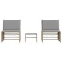 Tumbonas con mesita 2 unidades ratán sintético beige de , Tumbonas - Ref: Foro24-368425, Precio: 182,96 €, Descuento: %
