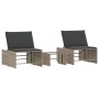 Sonnenliegen mit Tisch 2 Einheiten hellgraues synthetisches Rattan von , Liegen - Ref: Foro24-368427, Preis: 187,47 €, Rabatt: %