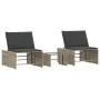 Sun loungers with table 2 units light gray synthetic rattan by , Loungers - Ref: Foro24-368427, Price: 183,59 €, Discount: %