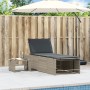Sonnenliegen mit Tisch 2 Einheiten hellgraues synthetisches Rattan von , Liegen - Ref: Foro24-368427, Preis: 187,47 €, Rabatt: %