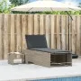 Sonnenliegen mit Tisch 2 Einheiten hellgraues synthetisches Rattan von , Liegen - Ref: Foro24-368427, Preis: 184,13 €, Rabatt: %
