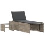 Sonnenliegen mit Tisch 2 Einheiten hellgraues synthetisches Rattan von , Liegen - Ref: Foro24-368427, Preis: 187,47 €, Rabatt: %
