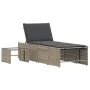Sun loungers with table 2 units light gray synthetic rattan by , Loungers - Ref: Foro24-368427, Price: 183,59 €, Discount: %